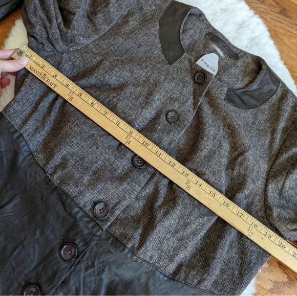 Vintage PORTS 1961  jacket coat blazer brown women's designer size 14 - Picture 7 of 9